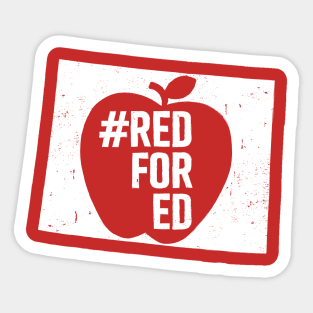 Colorado Red for Ed Teacher Supporter Sticker